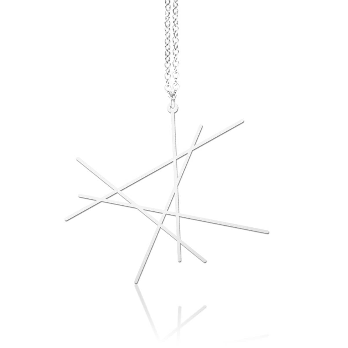 Moorigin_necklace_pendant_Line_silver_plating_geometric_design