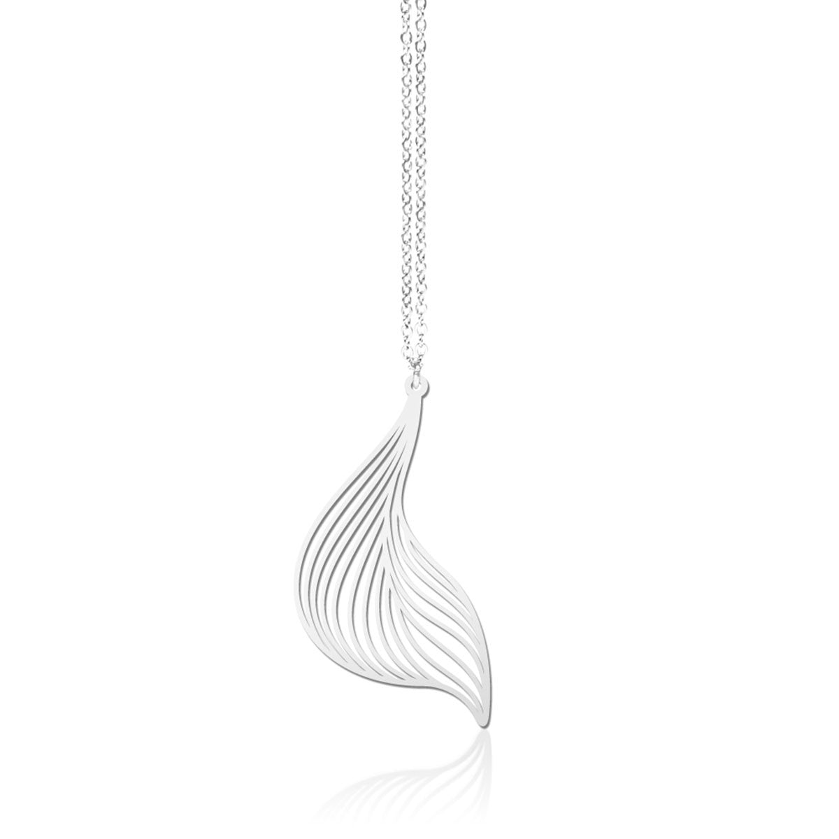 Moorigin_jewellery_necklace_pendant_silver_PVD_plating_soft_curve_lightweight_stainless_steel_made_in_Taiwan