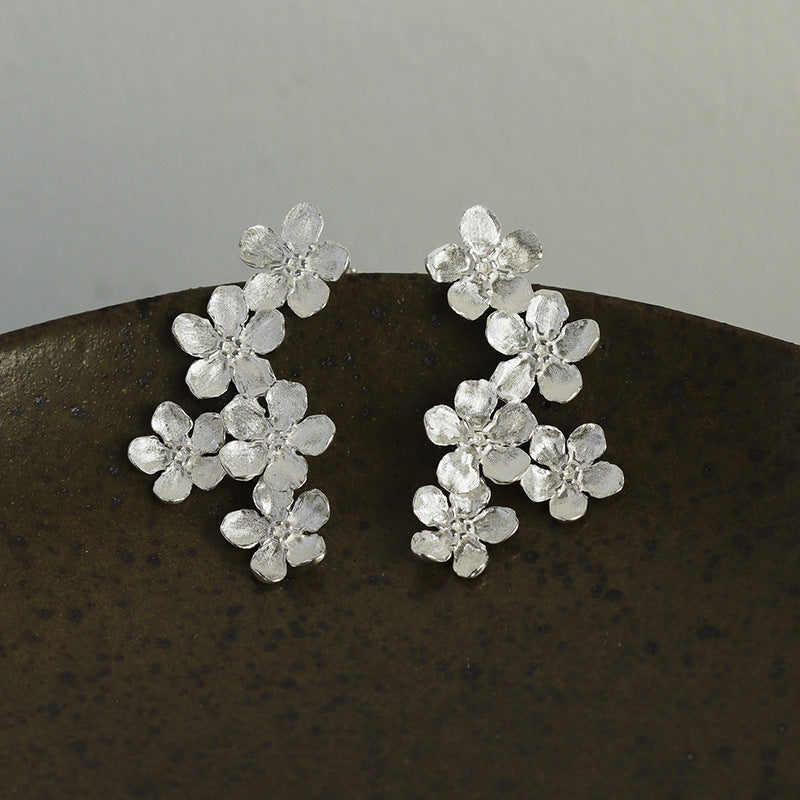 Flower Bouquet Stud Drop Earrings