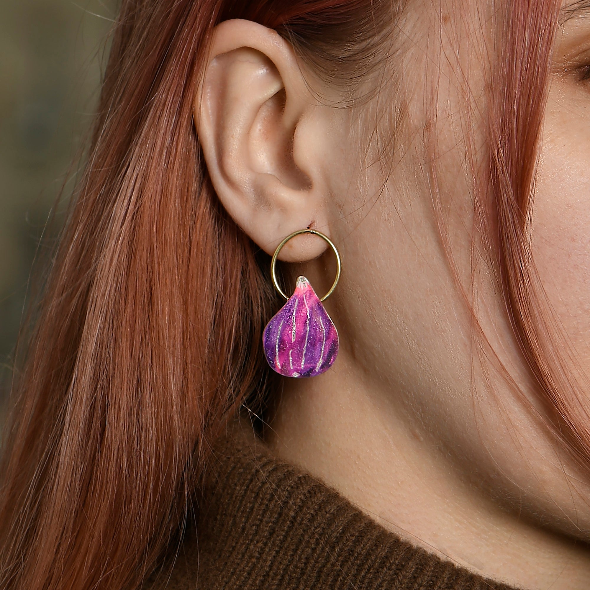 Purple Fig Earrings