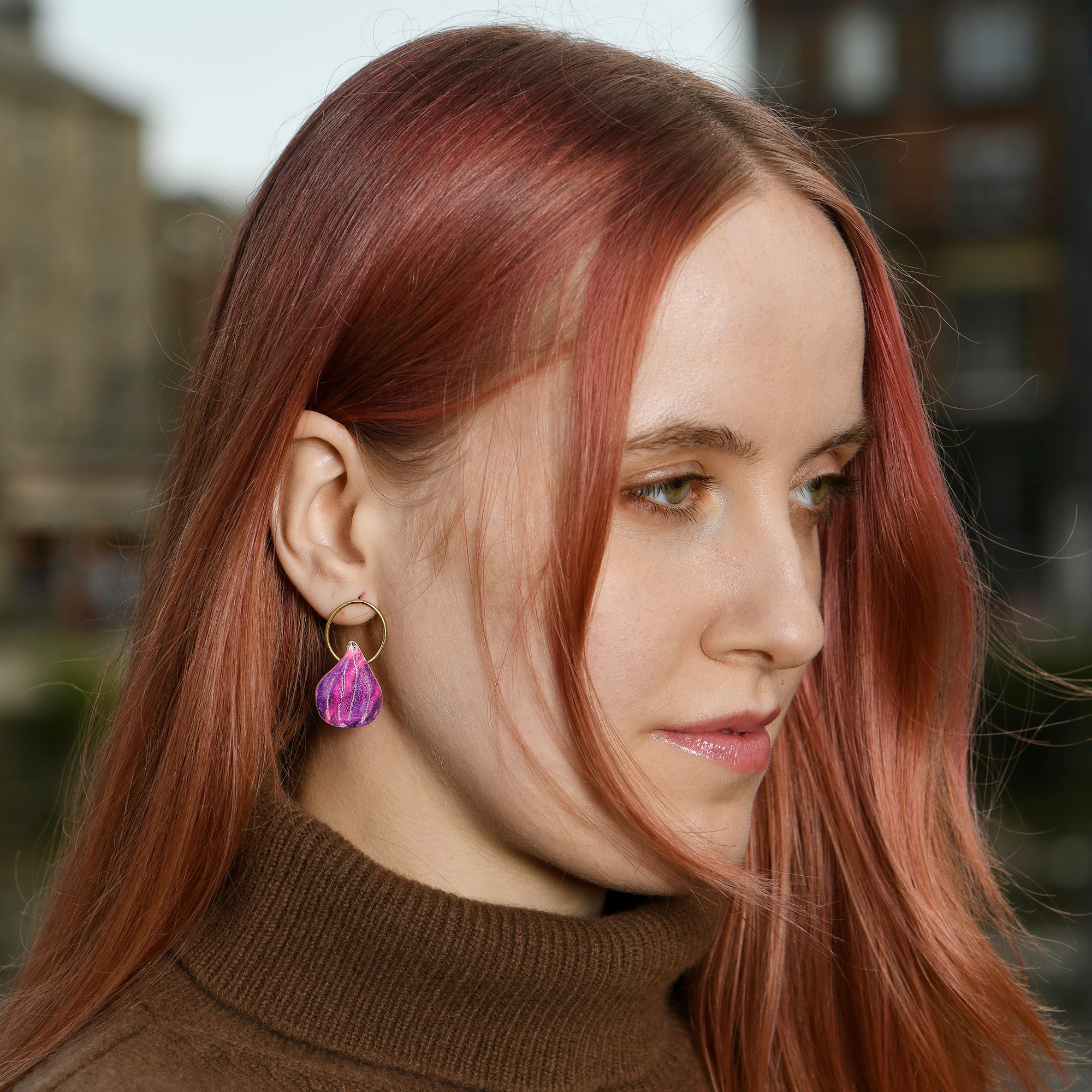 Purple Fig Earrings