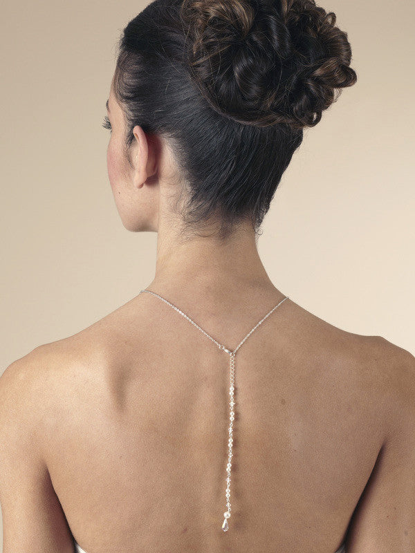 'Regina' Delicate Back Drop Necklace and Earring Set