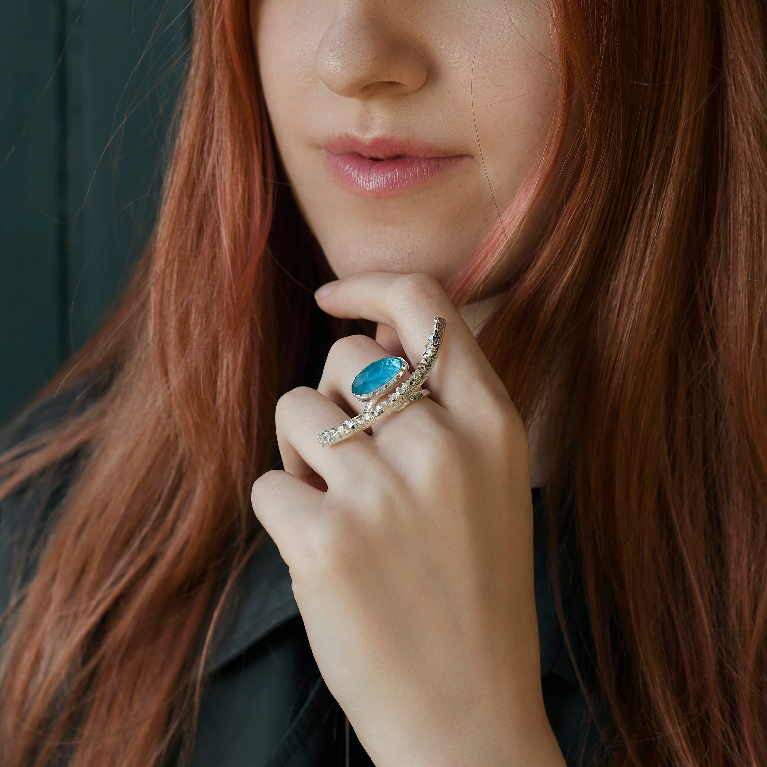 Crystal Ring Pandora Vibrant Spirit Ring Blue Pandora Blue Spirit