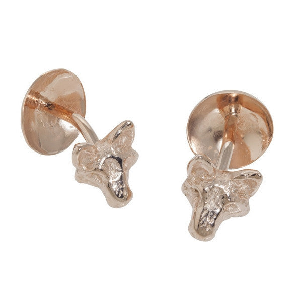 Rose Gold Fox Head Cufflinks